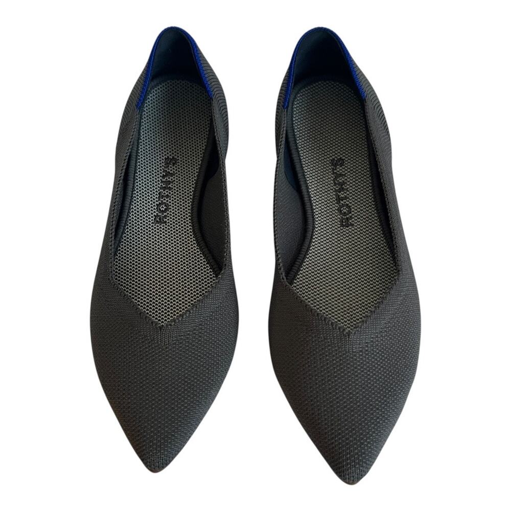 Rothy’s Point Toe Gray Ballet Slip On Flats Size 6.5